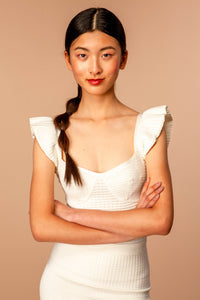 Donna Corset Top In Off White