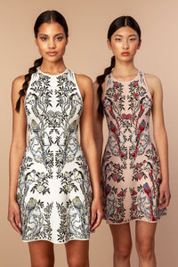Kim Fit & Flare Dress in Off White