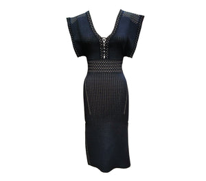 The Karine 360 Kimono Dress in Black