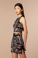 Alessia Bird Mini Skirt in Black