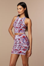 Alessia Bird Mini Skirt in Pastel Lilac