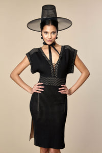 The Karine 360 Kimono Dress in Black