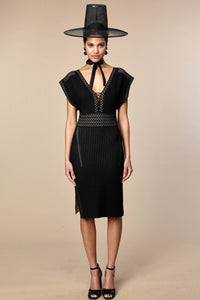 The Karine 360 Kimono Dress in Black