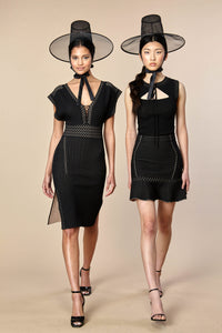 The Karine 360 Kimono Dress in Black