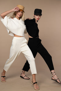 Riley Trouser in Off White/Egret