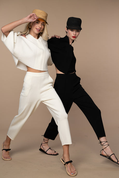 Riley Trouser in Off White/Egret