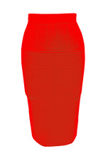 Morgan Pencil Skirt In High Risk Red