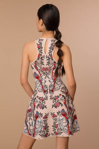 Kim Fit & Flare Dress in Nude