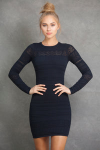 Chloe Long Sleeve Mini Dress - VIAVAI FASHION 