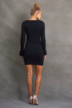Natasha V Neck Bell Sleeve Dress - VIAVAI FASHION 