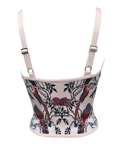 Anna Bird Jacquard Top in Nude - VIAVAI FASHION 