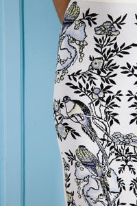 Anna Bird Jacquard Skirt in Off White - VIAVAI FASHION 